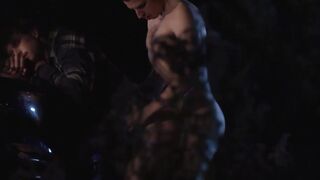 Horny Benjamin Blue swallows and rides the throbbing cock of hottie Ryan Jacobs