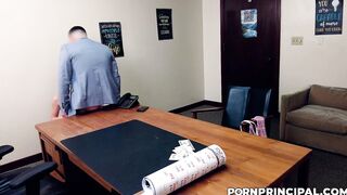 Anya Olsen tries edging with filthy Principal