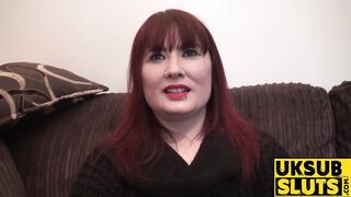 UKSubSluts.com - Chubby redhead Donna Austin's rough banging desire
