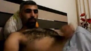 Hairy Horny Daddy Strokes His Big Cock