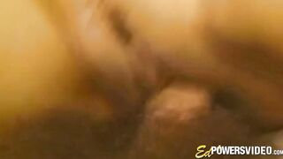 Gorgeous debutante Eva Roberts sucks Ed Powers hairy cock