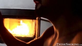 Smoker Mason Lear found pleasure after a sensual cock stroking