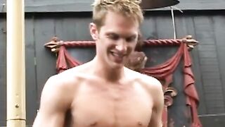 Five gay studs including Devin West worked in harmony to pleasure one another
