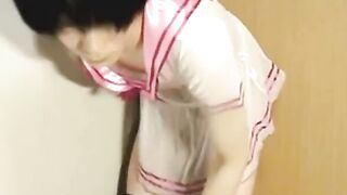 Asian Crossdresser Mikazuki Masturbates