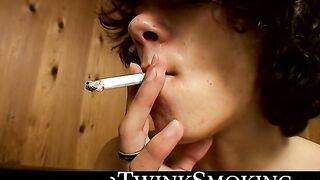 Heavy smoker buddies enjoy swapping smoke and sucking cock