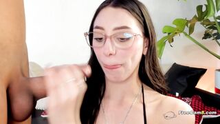 Cock Hungry Babe Sucks and Rides Big Cock