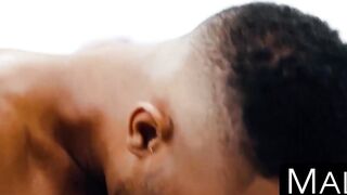 MaleNoir.com - Cocksucker Remy Cruze takes athletic white cock deep in his ass