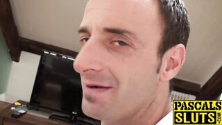 UK ebony Ellie dominated and cum sprayed by Pascal White