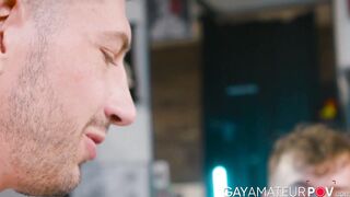 Horny twink Finn August got his ass rammed by tattoo artist Jordan StarrÂ during his