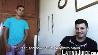 LatinoJuice.com - Handsome Ayun intensely slams his friend Mauris butthole until he c