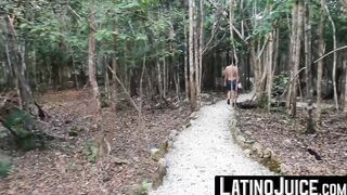 LatinoJuice.com - Latino homo Marco fucked by straight jock Ragel in the woods