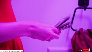 Blonde pornstar Amber Moore offer stud a student fantasy