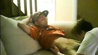 Daddy Gives Twink Thug His First BJ