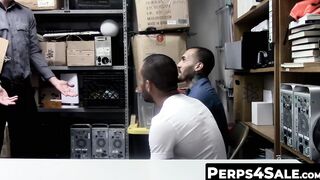 Perps4Sale.com - Handsome muscle guard dominates two inked criminals