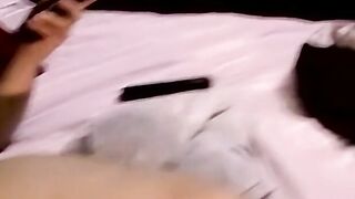 Horny fat guy gets intense BJ in kinky interracial encounter