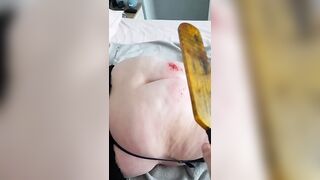 Scottish bimbo Sara has first punishment for a while