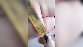 Scottish bimbo Sara has first punishment for a while