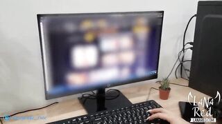 Lusty Secretary Blows and Fucks Boss