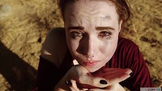 Pounded and caned rough inside the desert, then fed Bombshell