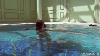 Swimming pool underwater hot babes Irina and Olla