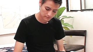 Cute Latino sprays cum after intense bareback ass drilling