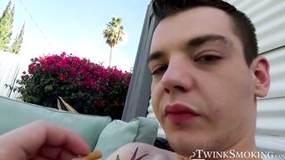 Inked Ryan Fields shoots creamy cum on his face after jacking his gorgeous cock