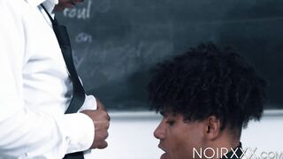 Ebony dudes Adrian Hart and Tony Genius set the books aside to fuck one another