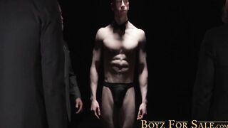 Young twink Jesse Stone screamed as he took the big throbbing cock of muscular Lance
