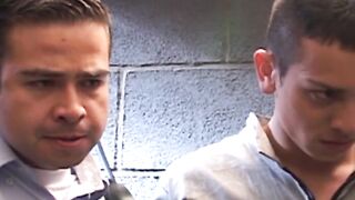 Awesome little twink becomes prison guards little bitch
