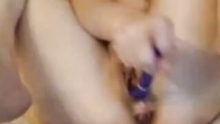 Blonde Milf Masturbates on Webcam for Her Husband