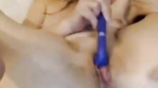 Blonde Milf Masturbates on Webcam for Her Husband