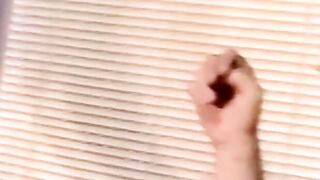 Amateur jerks off while mature man helps him cum with tongue