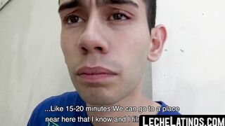 LecheLatinos.com - Straight Latino's first raw anal experience with a huge cock