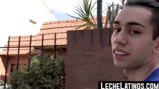 LecheLatinos.com - Straight Latino's first raw anal experience with a huge cock