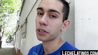 LecheLatinos.com - Straight Latino's first raw anal experience with a huge cock