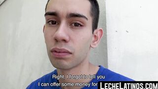 LecheLatinos.com - Straight Latino's first raw anal experience with a huge cock