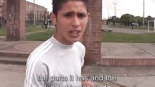 Cute latin skater twink Juan Carlos enjoys wanking his dick