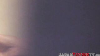 Japanese chick fingers herself on voyeur recording in room