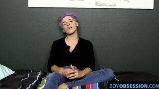 BoyObsession.com - Skyler Williams' very cute pretty boy toy play time with fun surpr