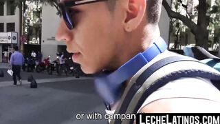 LecheLatinos.com - Pretty young Latino barebacked and fed cum in a steamy POV encount