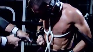 Jock Bryce Pierce torments Luca Ciccone by playing and clamping his nipples