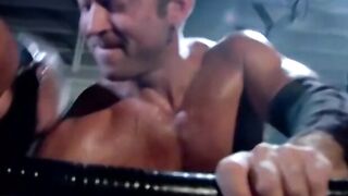 Jock Bryce Pierce torments Luca Ciccone by playing and clamping his nipples