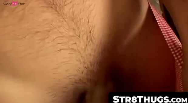 Str8Thugs.com - Straight thug Aaron shows off and strokes his hard cock in solo play