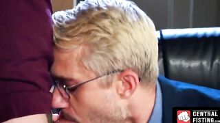CentralFisting.com - Gay's sloppy blowjob leads to intense fist play and relentless p
