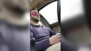 Big-Cock Hunks Play in the Car