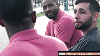 SayUncleNetwork.com - Ebony beast ravages white boy's tight hole with raw power