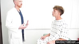 Twink Brody Kaymans inspects and fucks his tight hole by Brody Kayman as his doctor