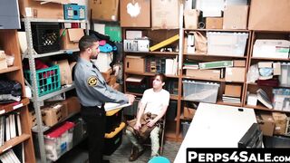 Perps4Sale.com - Smooth Twink Barebacked by two horny cops for Stealing