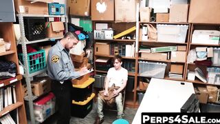 Perps4Sale.com - Smooth Twink Barebacked by two horny cops for Stealing