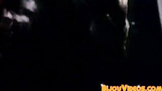 Bearded vintage homo strokes his dick then swallows an awesome cock